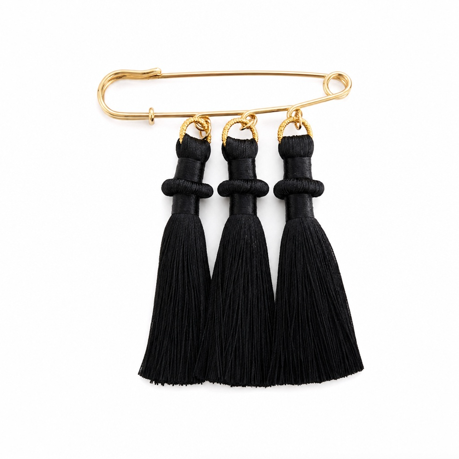 PRIESTESS TASSEL KILT PIN - JET