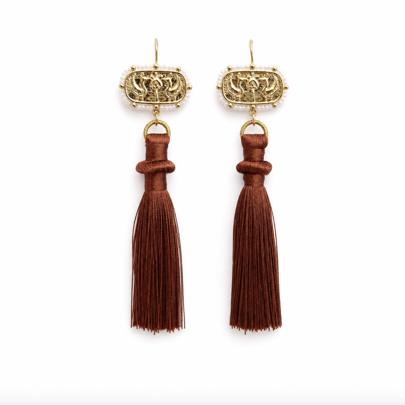 PRIESTESS TASSEL EARRING - COFFEE