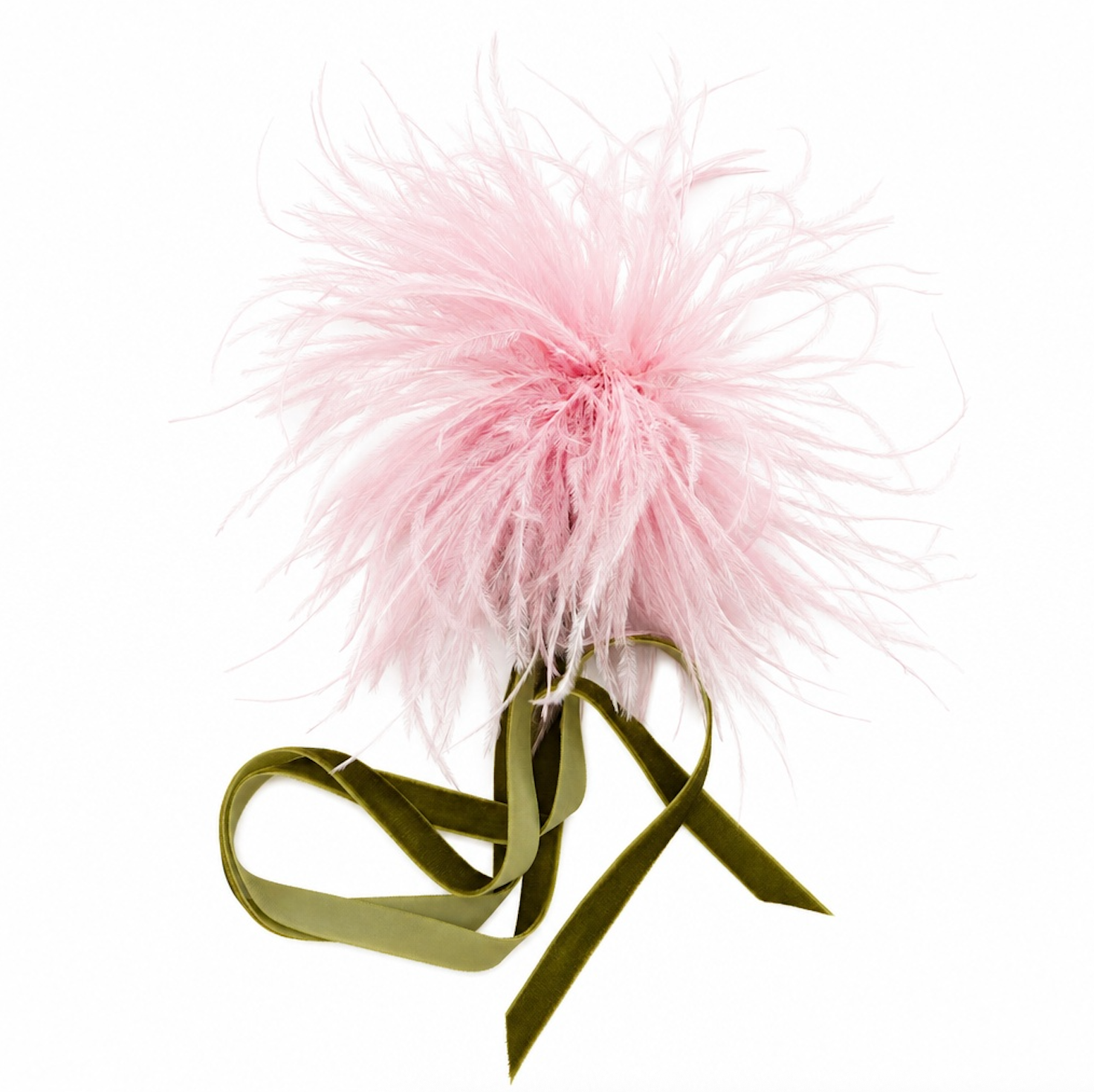 CANYON FEATHER BROOCH/CHOKER/BELT - BUBBLE GUM/SPLIT PEA