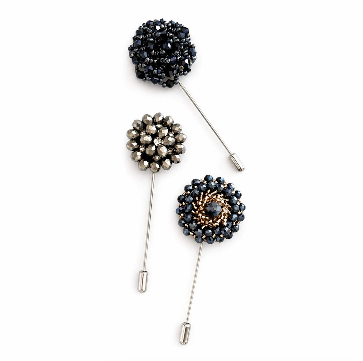 LOLLIPOP HAND BEADED STICK PIN SET - COOL