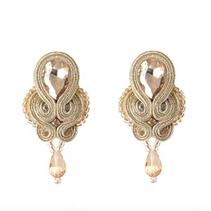 DANUBE DROP EARRINGS - KHAKI