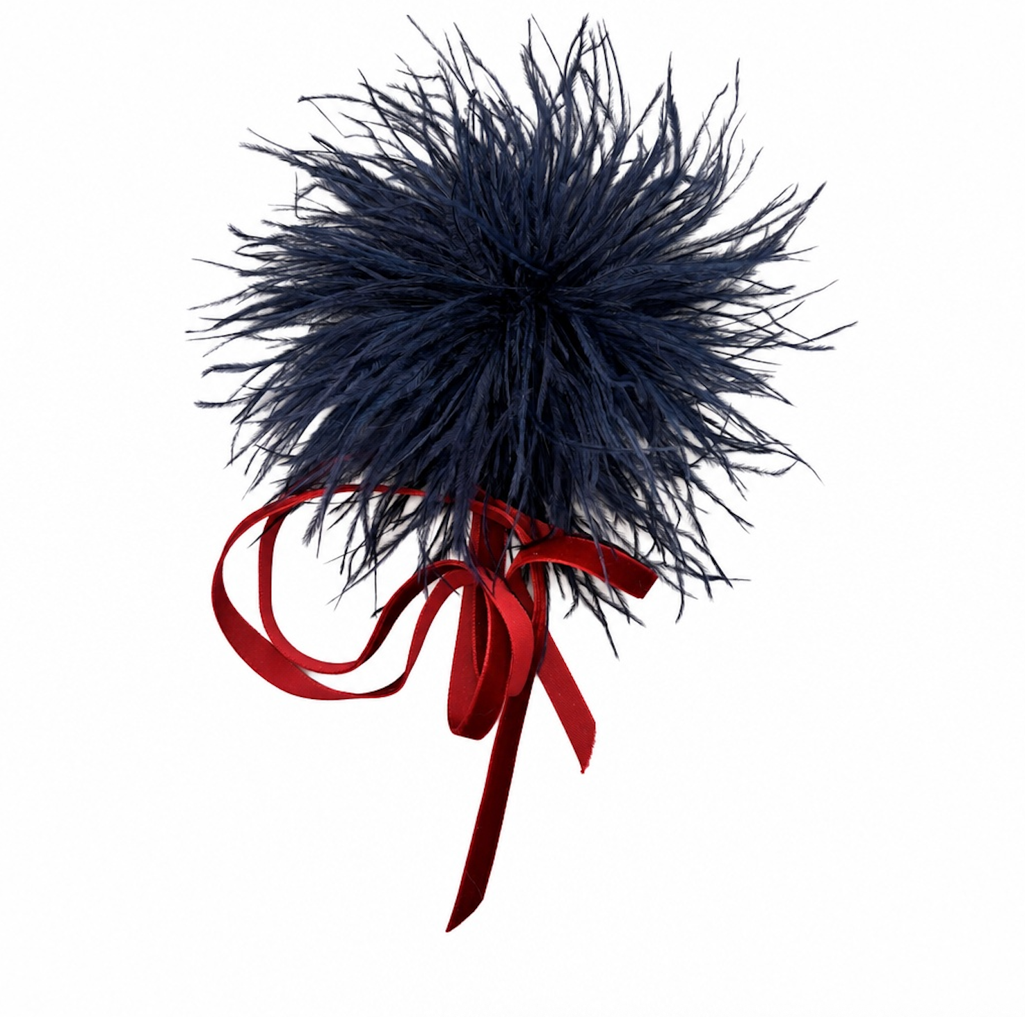 CANYON FEATHER BROOCH/CHOKER/BELT - MIDNIGHT/BORDEAUX