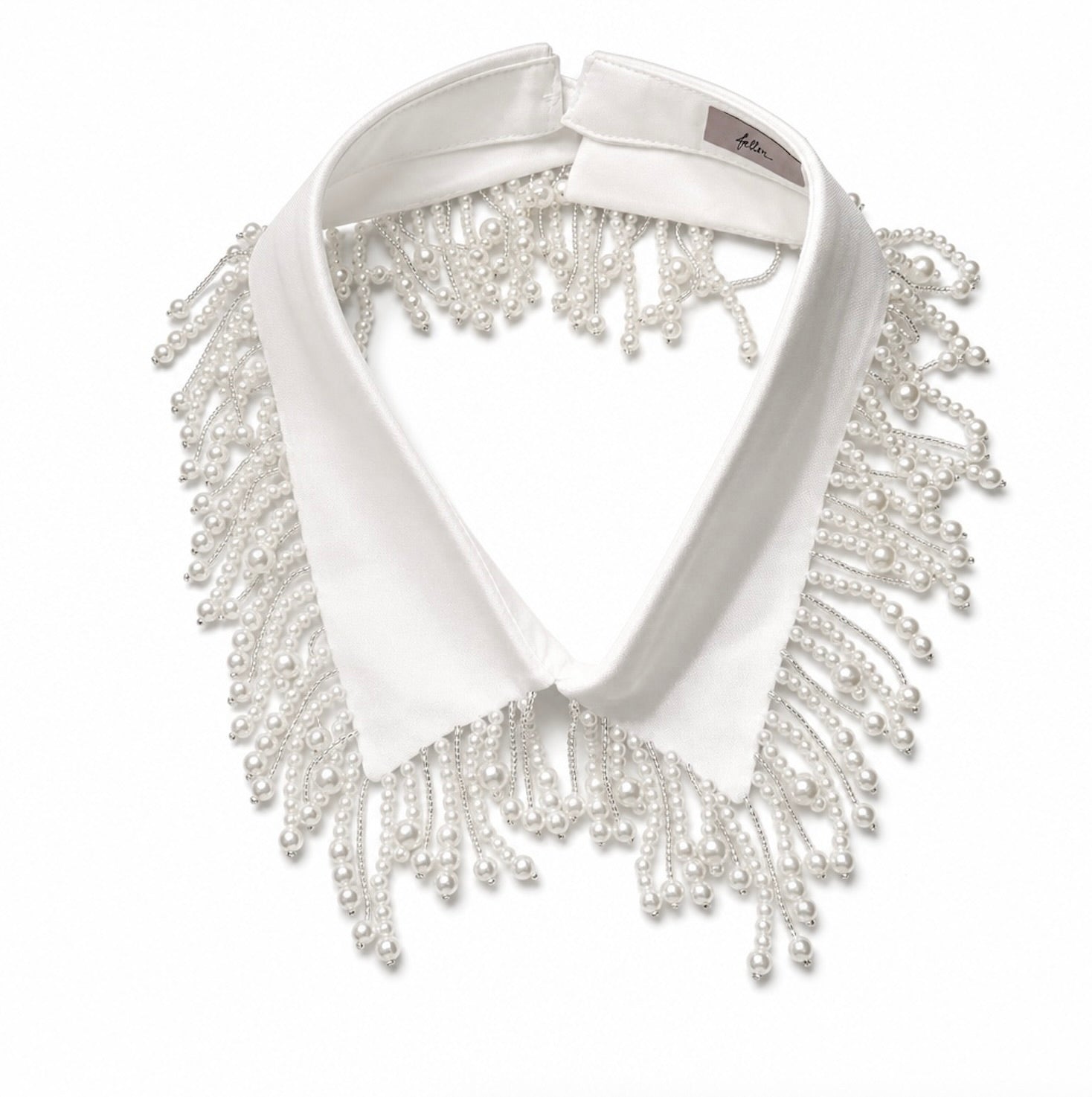 PEARL FRINGE COLLAR - WHITE