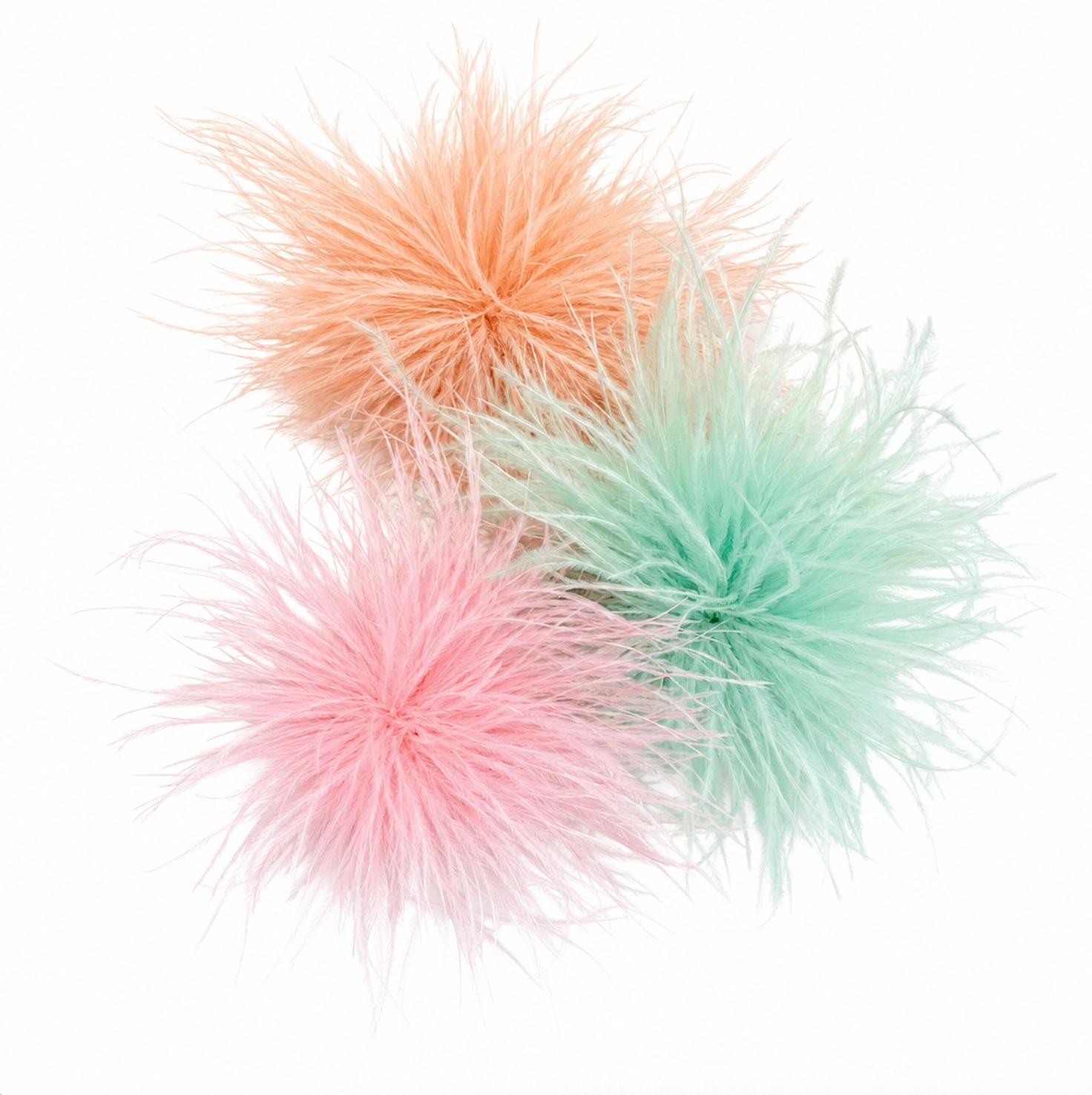 CANYON POMPOM FEATHER BROOCH SET/3 - SAVANNAH
