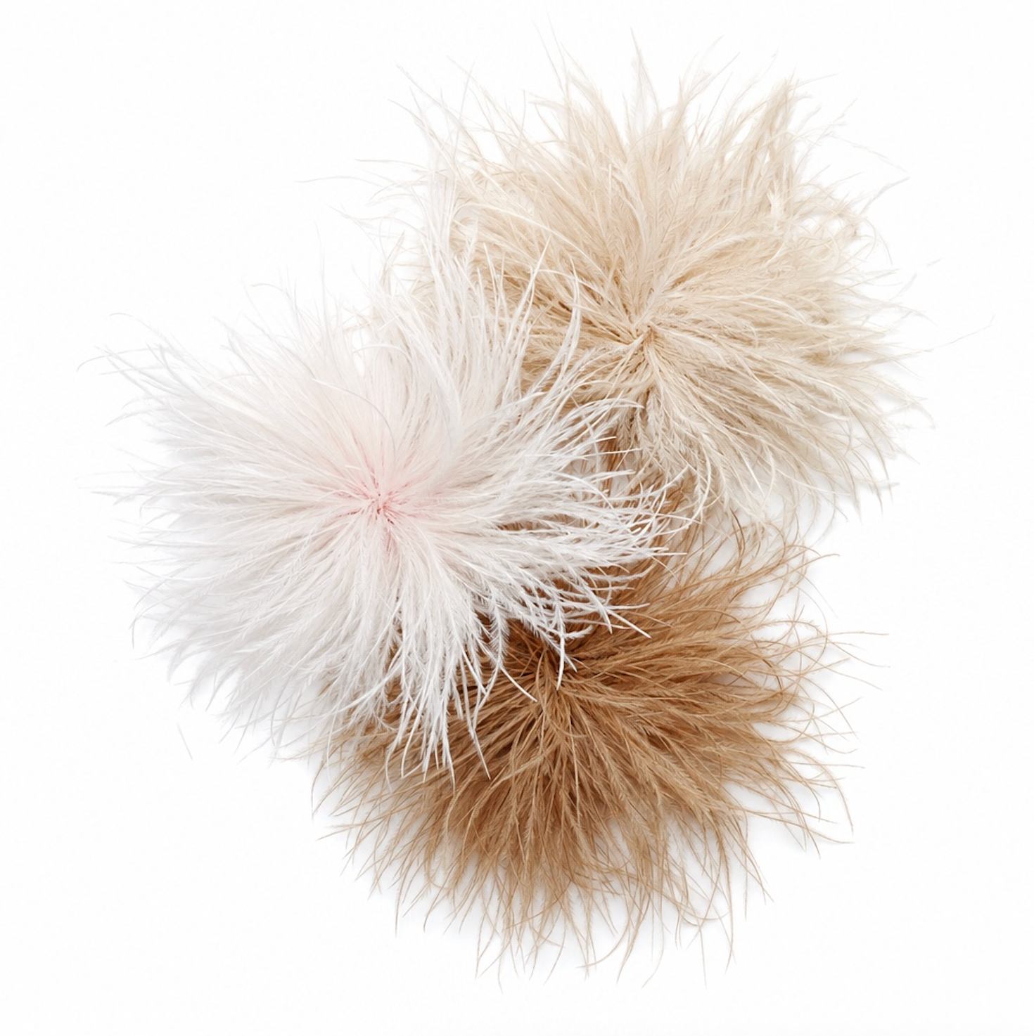 CANYON POMPOM FEATHER BROOCH SET/3 - BUCKHEAD