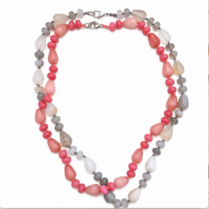 GUMDROP ESSENTIAL STRAND - DYED STRAWBERRY JASPER