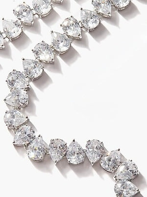 JAGGED EDGE CHOKER - RHODIUM