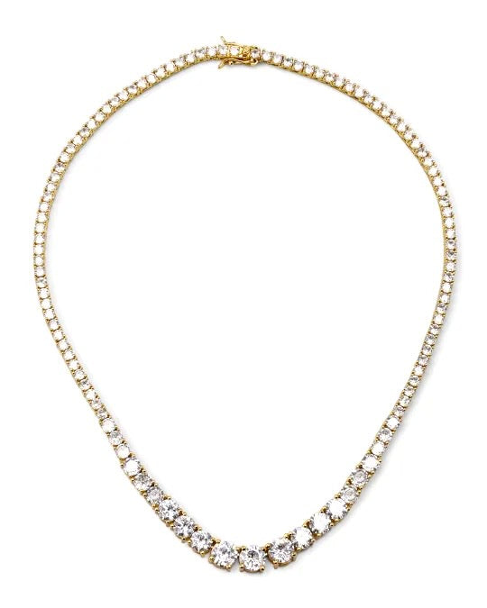 MONACO RIVIERE TENNIS NECKLACE - GOLD