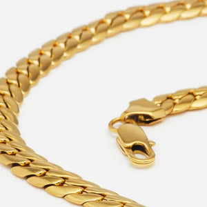 SNAKE CHAIN COLLAR NECKLACE - GOLD