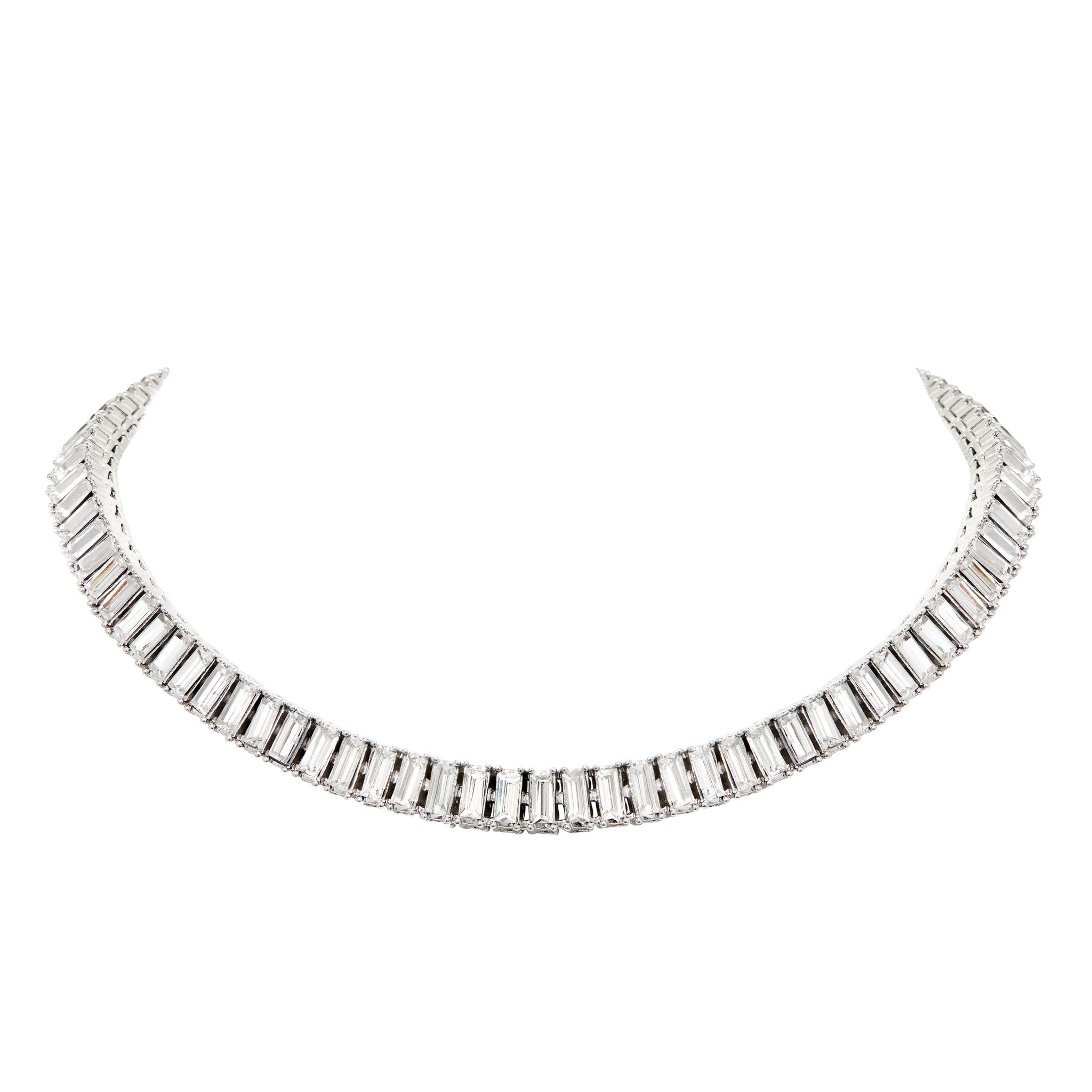 Baguette Swag Collar Necklace FALLON JEWELRY