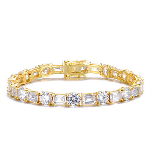 VARIANT BAGUETTE TENNIS BRACELET - GOLD