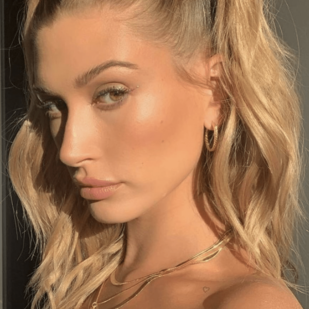 The FALLON Medium Herringbone Chain Necklace in rhodium plated brass.