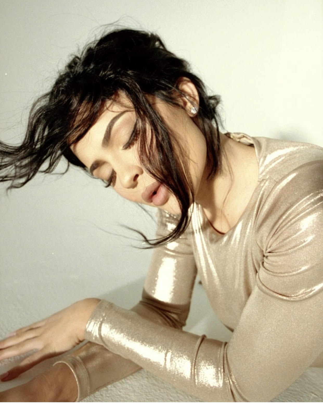 The FALLON Solitaire Heart Stud Earrings.