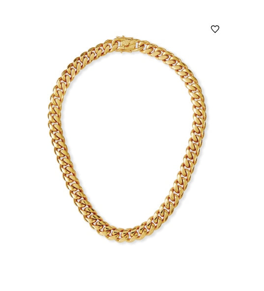 RUTH CURB CHAIN NECKLACE - 12MM