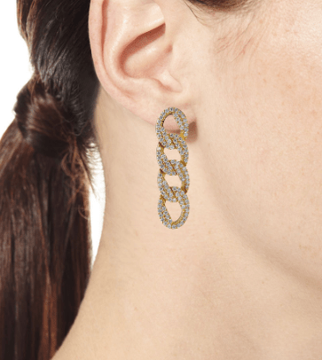 RUTH CURB CHAIN EARRING - GOLD