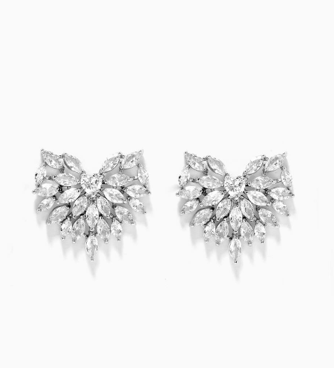 RADIANT HEART BUTTON EARRINGS