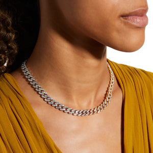 PAVÉ CURB SWAG NECKLACE - COMBO